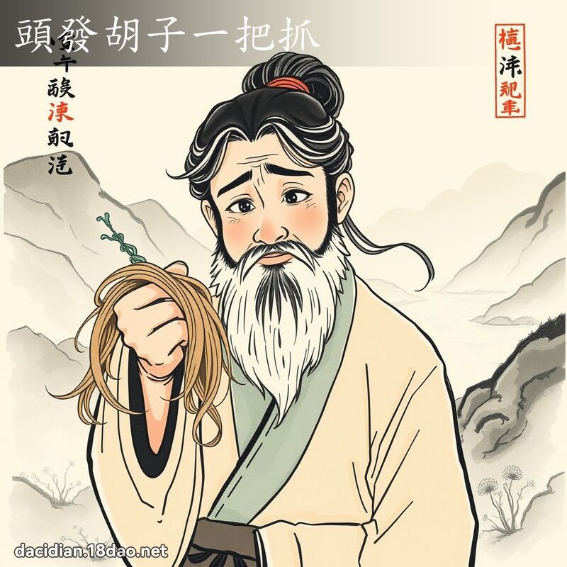 头发胡子一把抓 配图