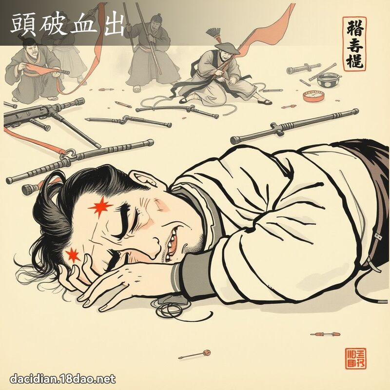 头破血出 配图