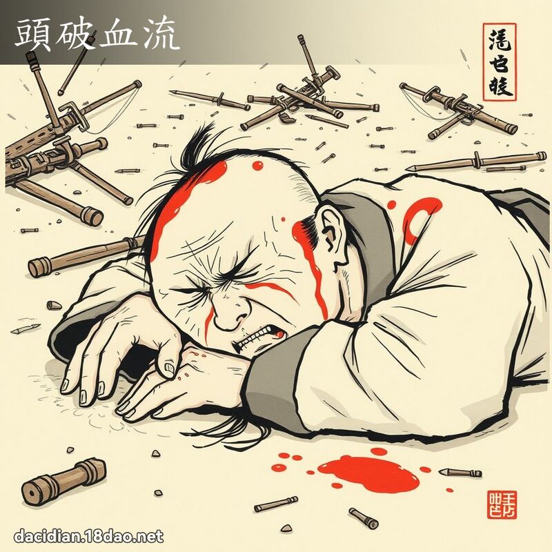 头破血流 配图