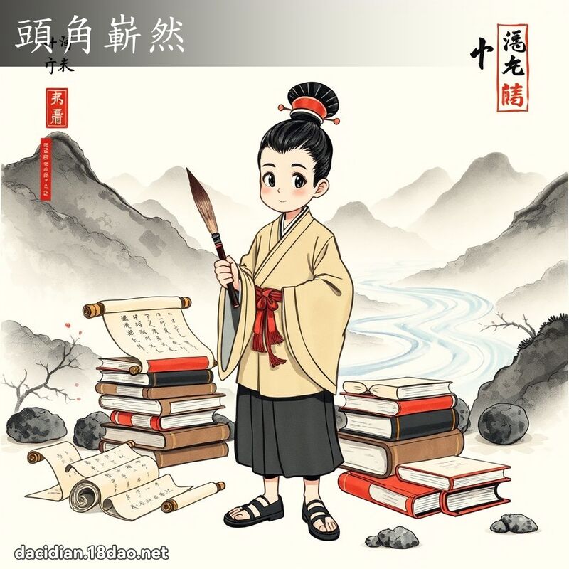 头角崭然 配图