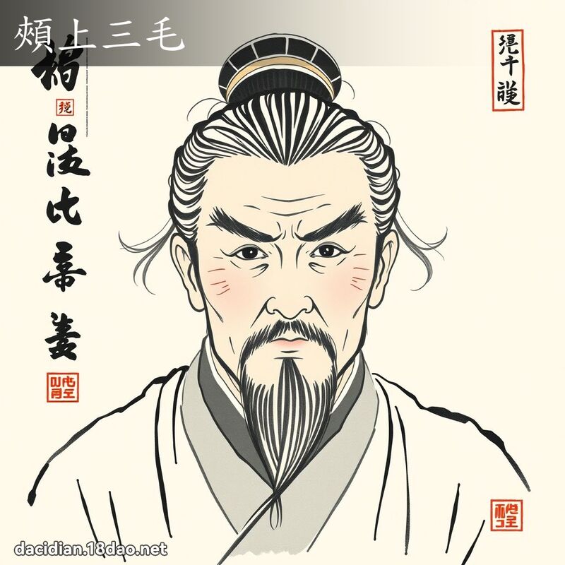 颊上三毛 配图
