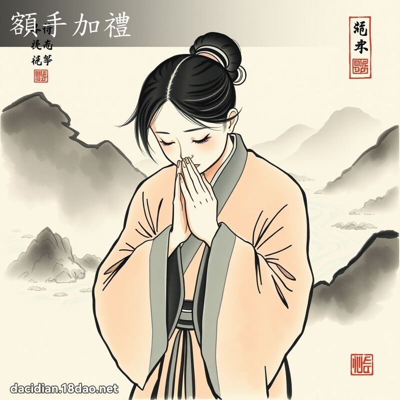 额手加礼 配图