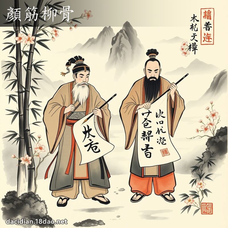 顏筋柳骨 配图