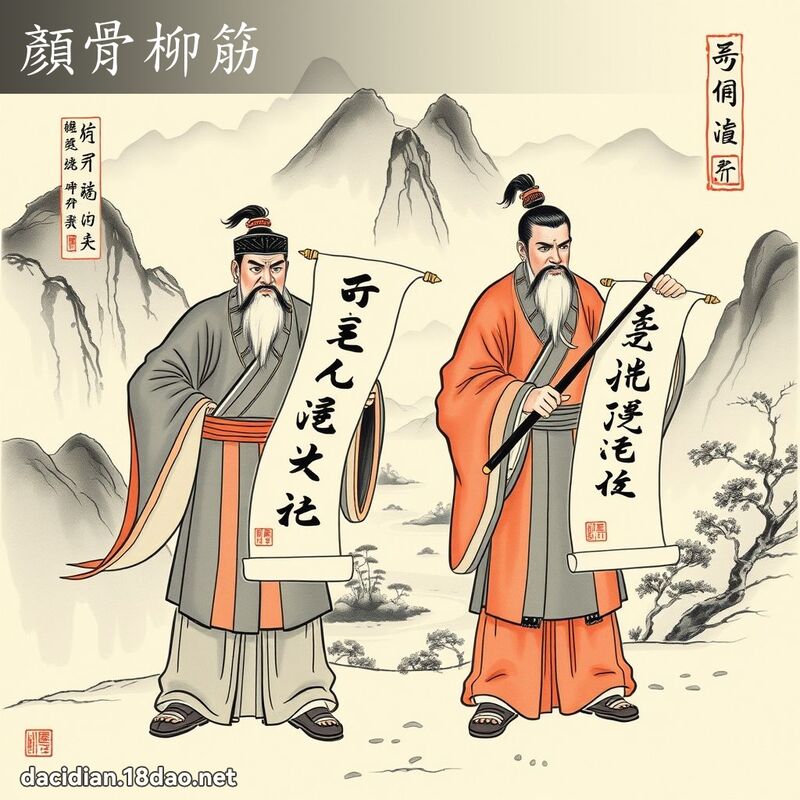 顏骨柳筋 配图