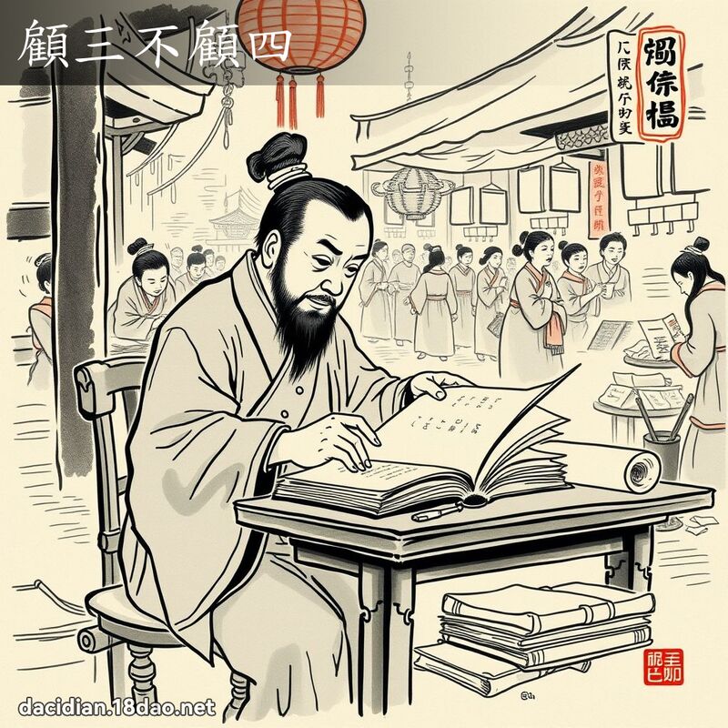 顾三不顾四 配图