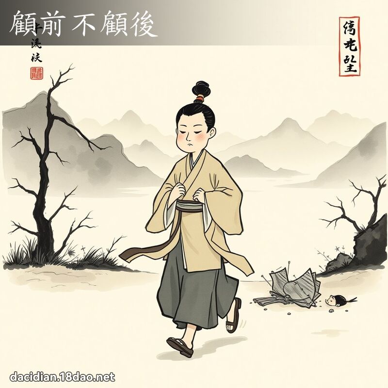 顾前不顾后 配图