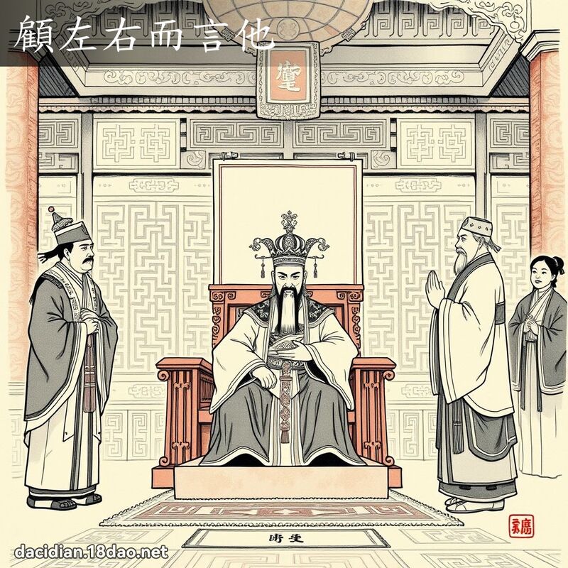 顾左右而言他 配图