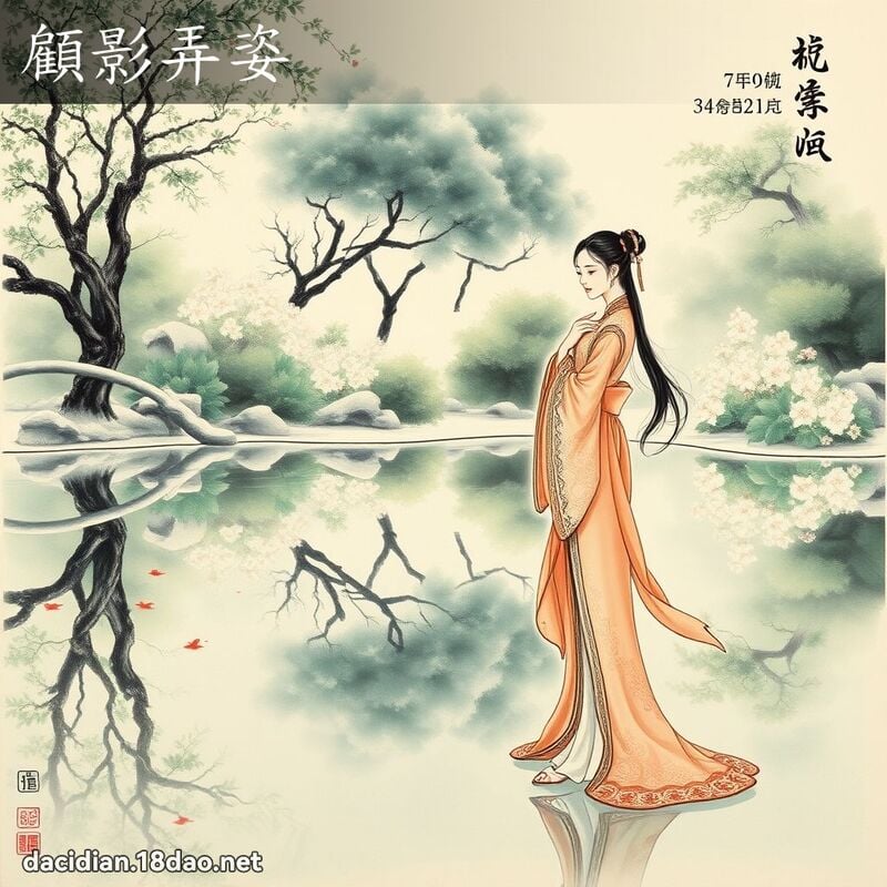 顾影弄姿 配图
