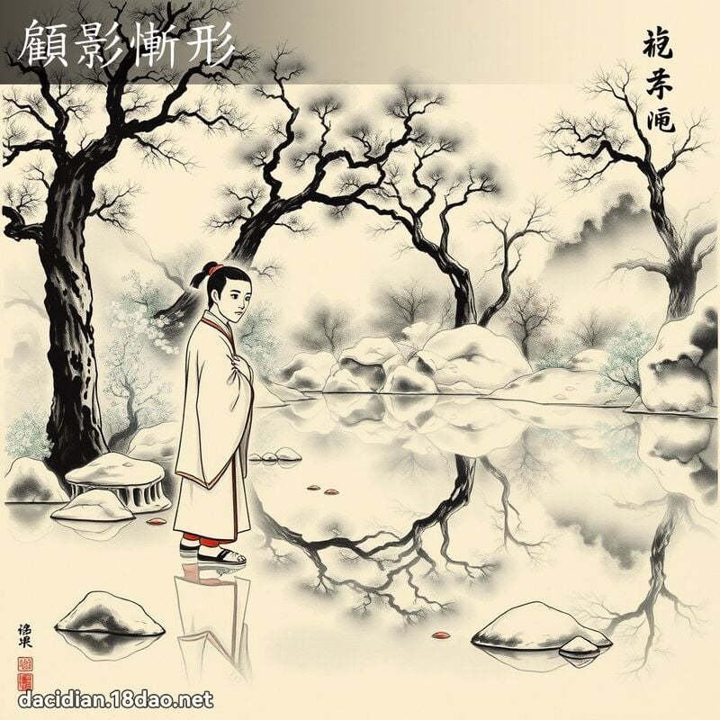 顾影惭形 配图
