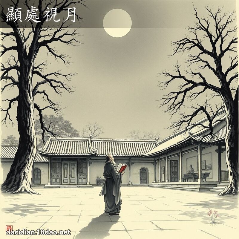 显处视月 配图