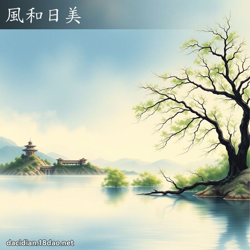 风和日美 配图