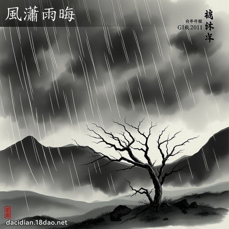 風瀟雨晦 配图