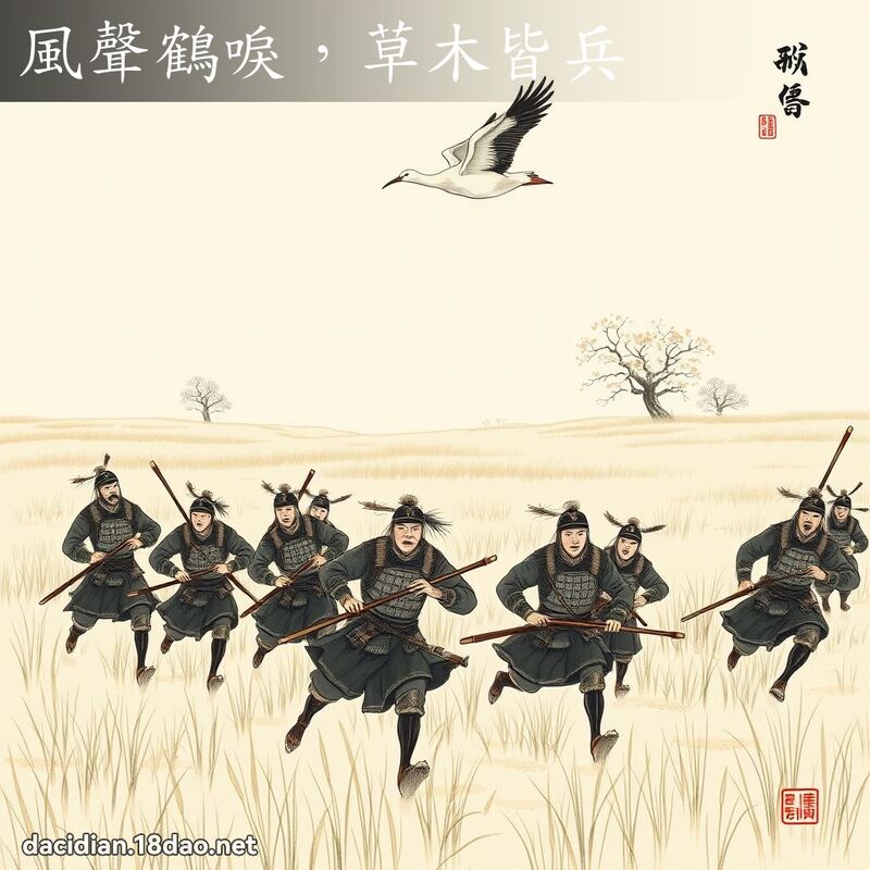 風聲鶴唳,草木皆兵 配图