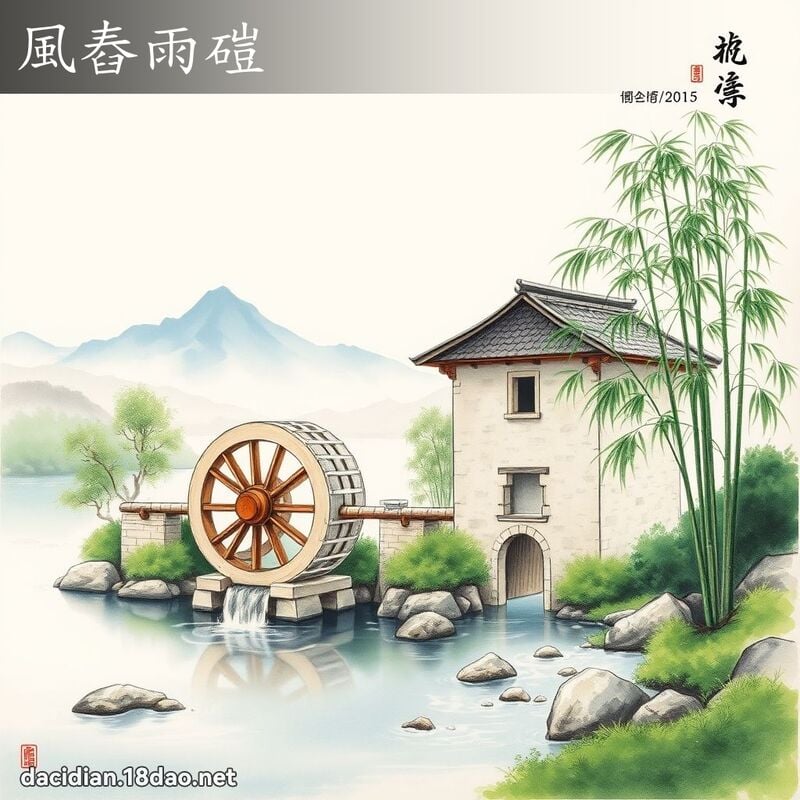 風舂雨磑 配图