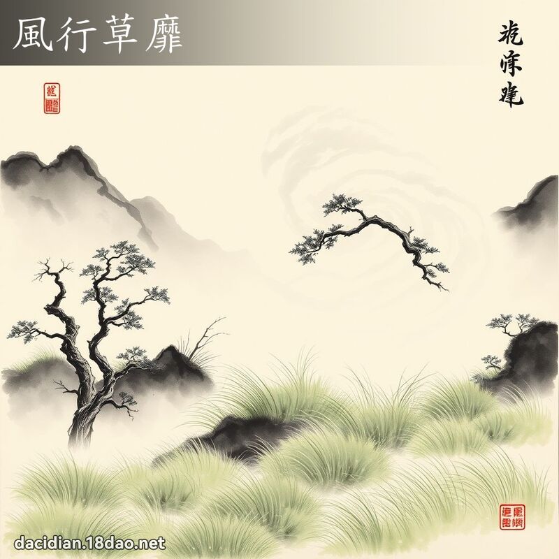 風行草靡 配图