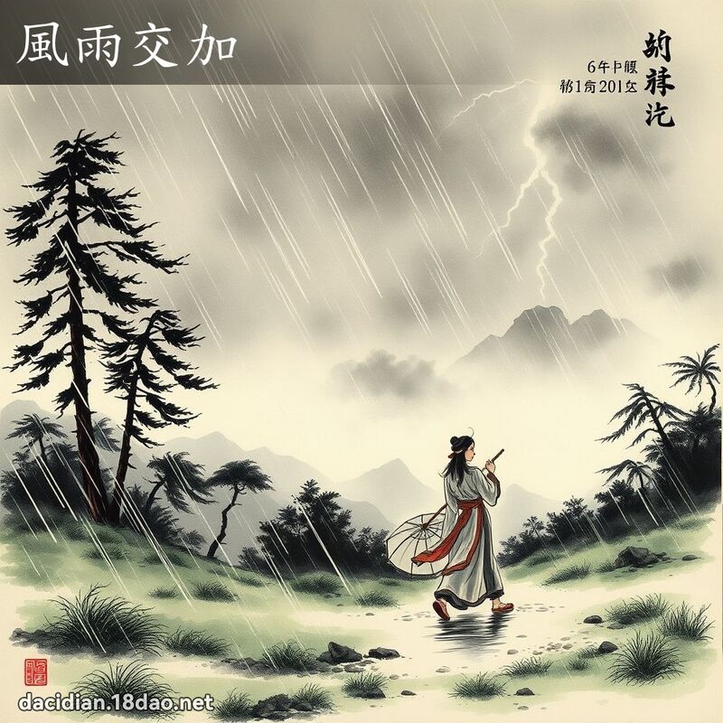 风雨交加 配图
