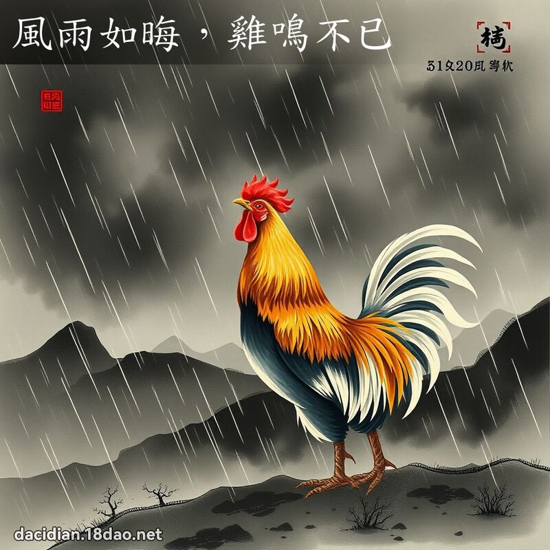 风雨如晦,鸡鸣不已 配图