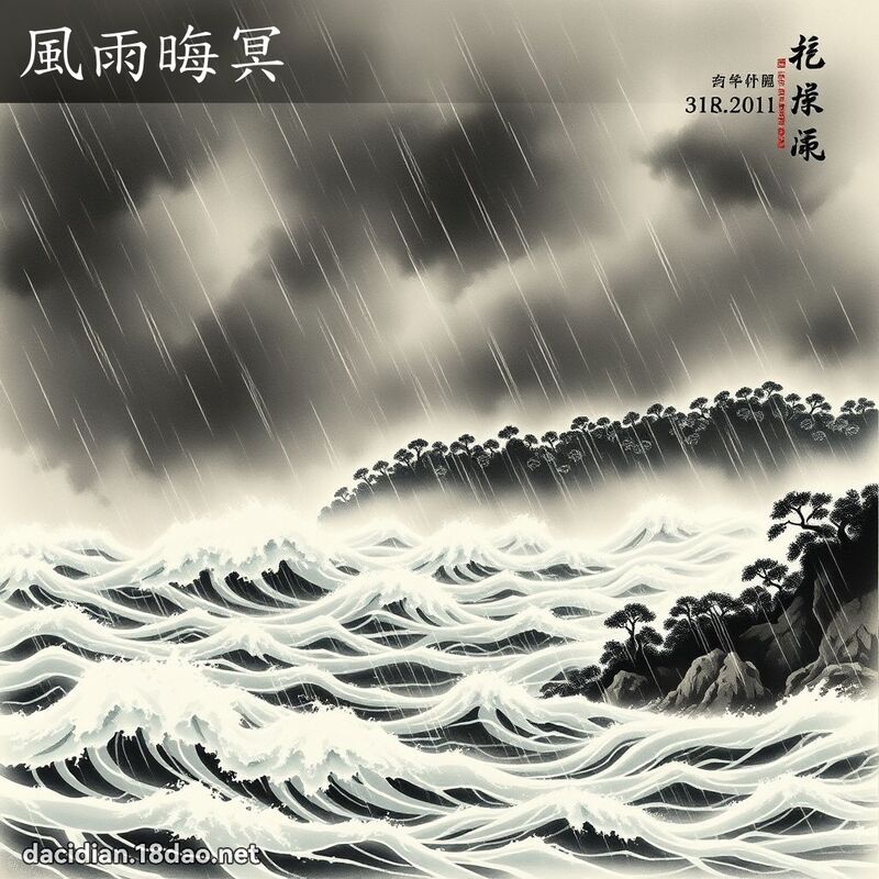 风雨晦冥 配图