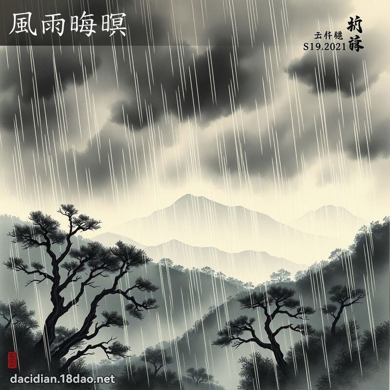 风雨晦暝 配图