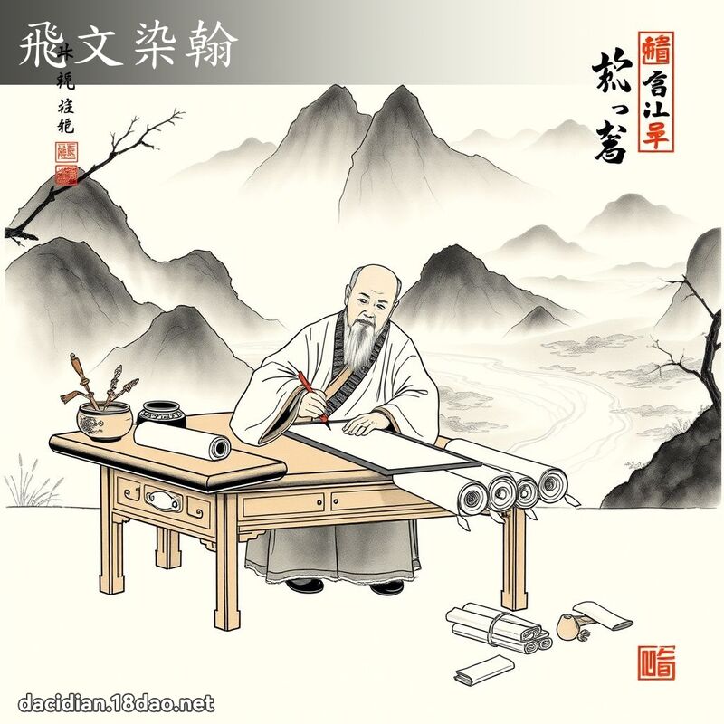 飞文染翰 配图