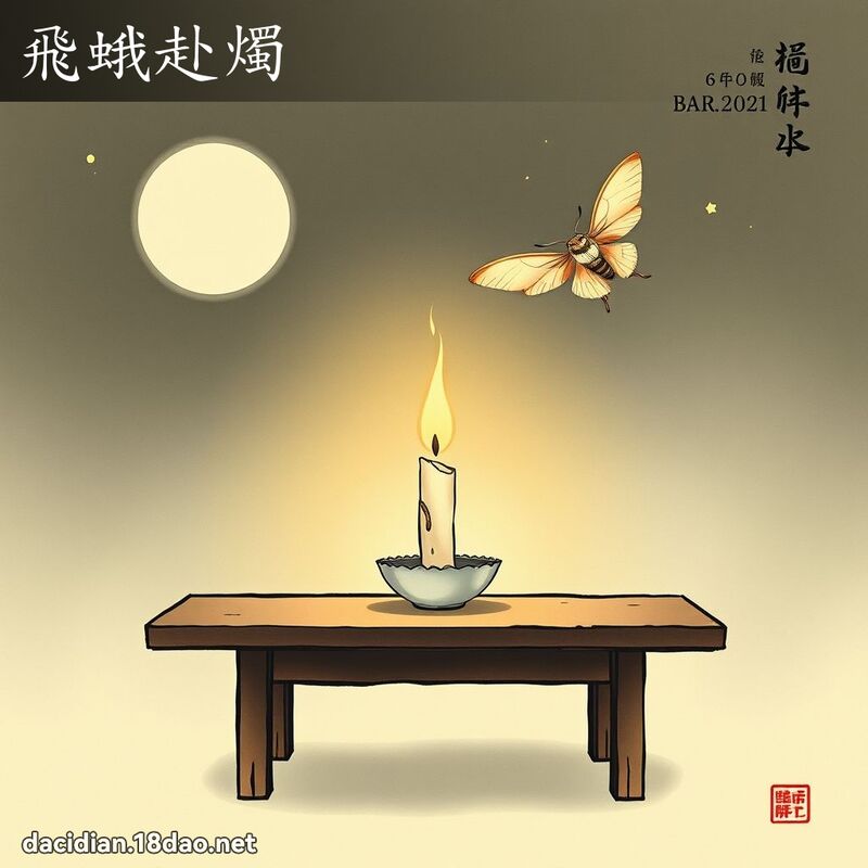 飞蛾赴烛 配图
