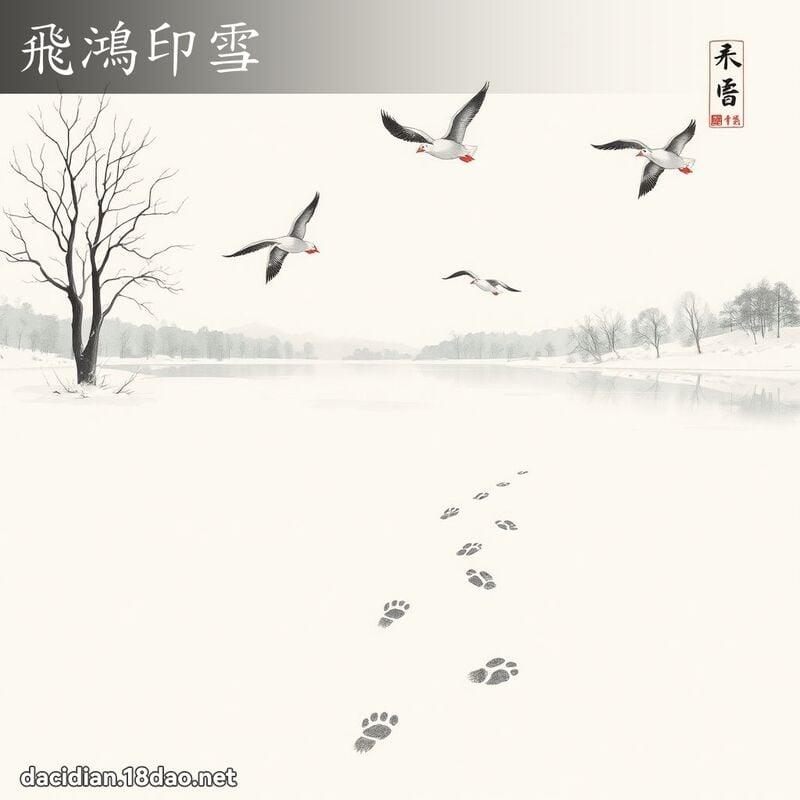 飞鸿印雪 配图
