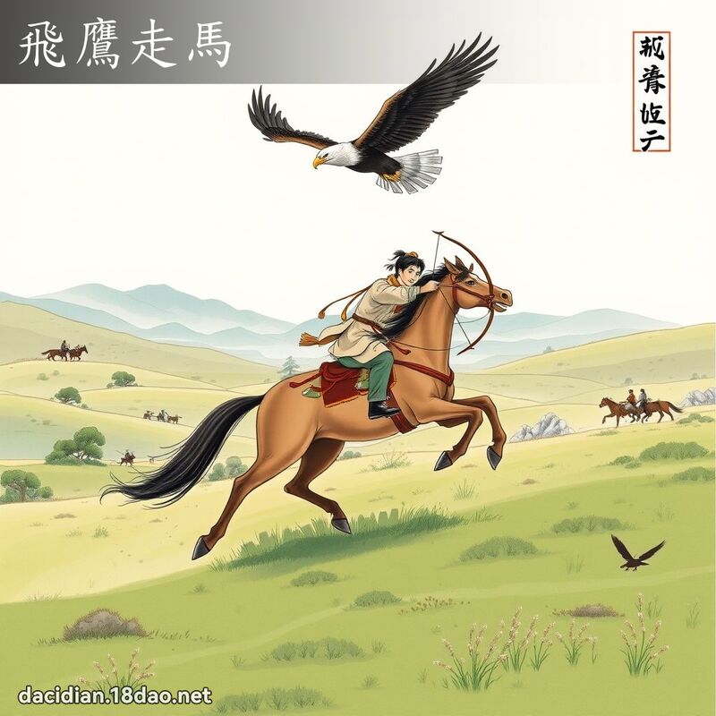 飞鹰走马 配图