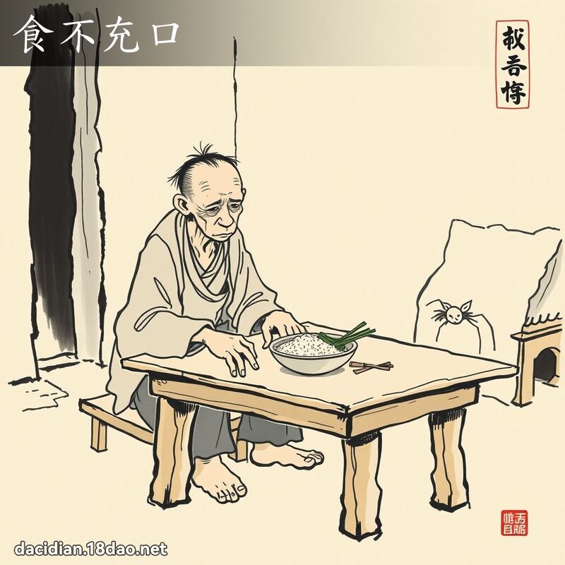 食不充口 配图