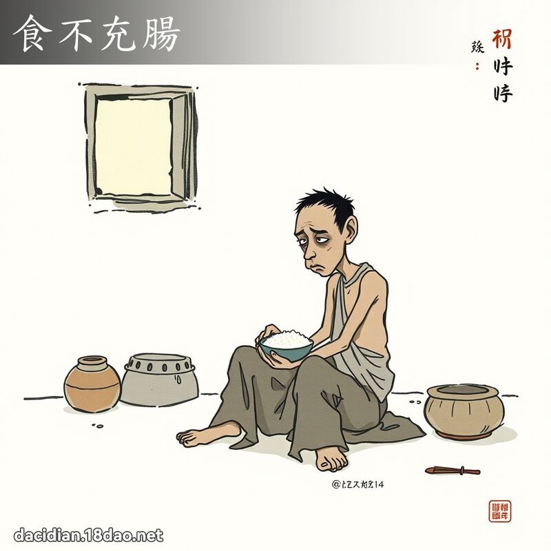 食不充肠 配图