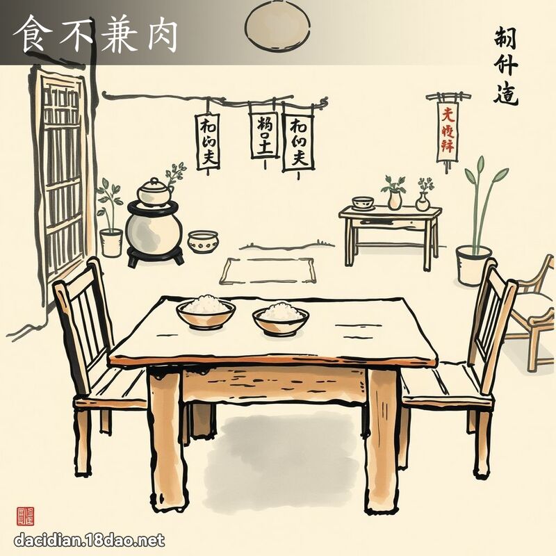 食不兼肉 配图