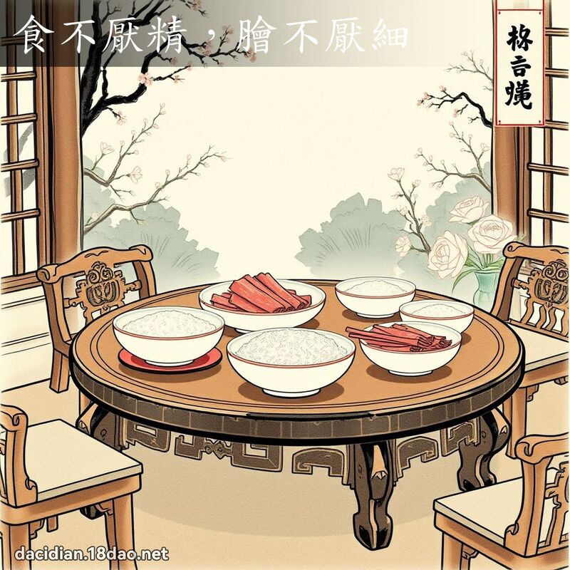 食不厌精,膾不厌细 配图