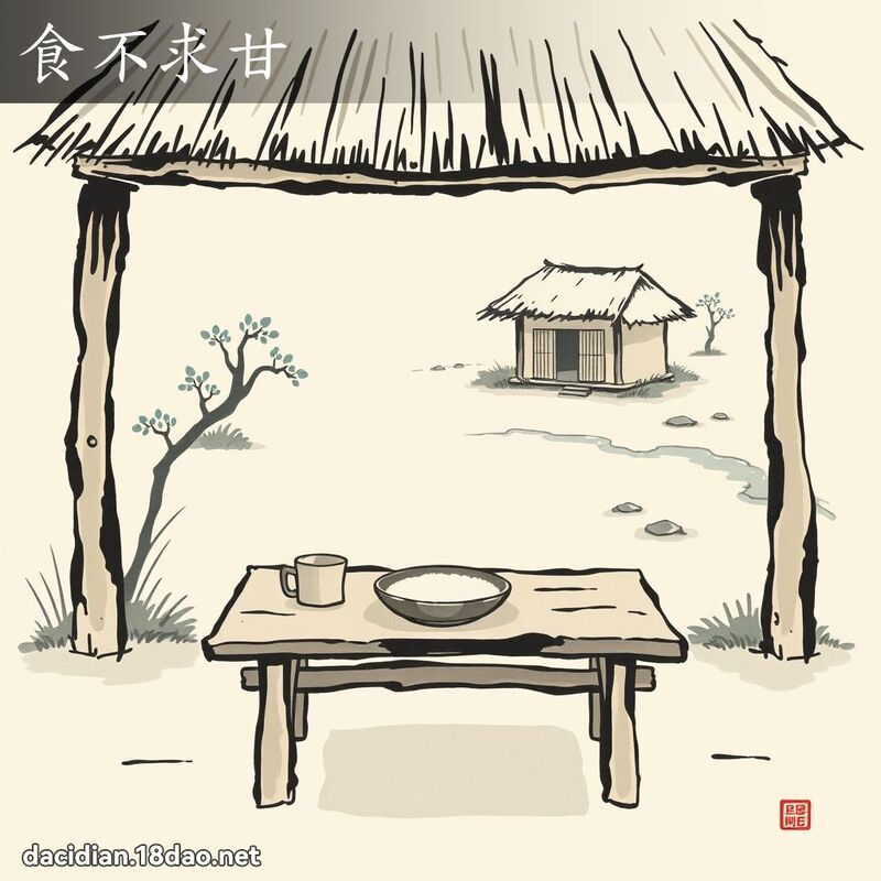食不求甘 配图