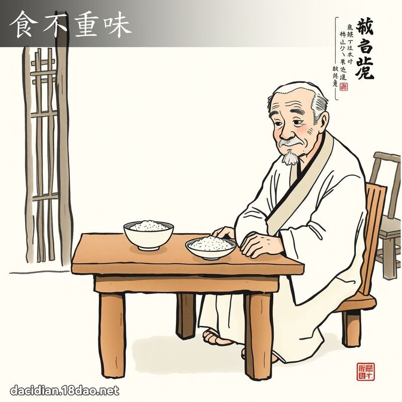 食不重味 配图