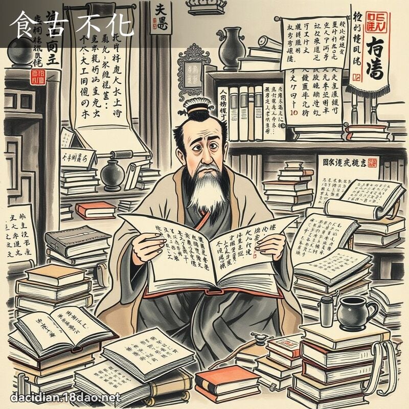 食古不化 配图