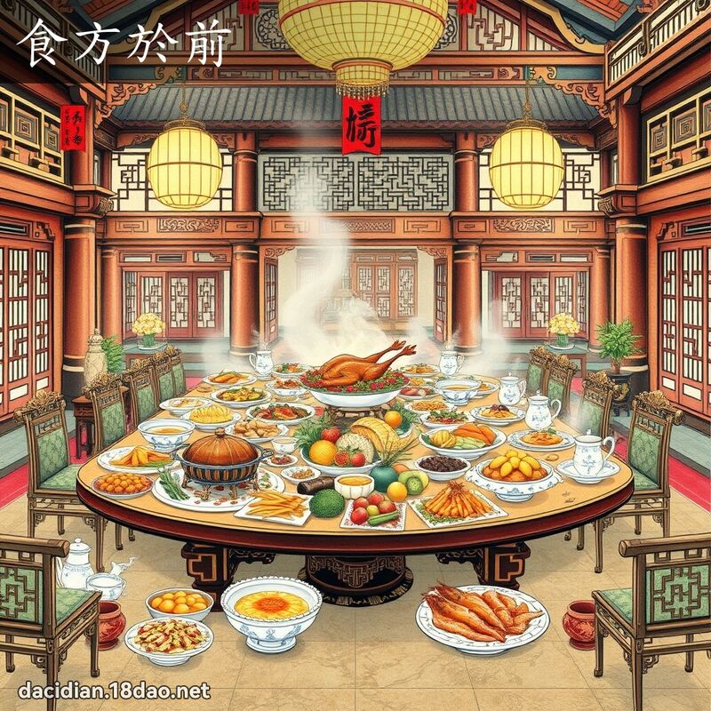 食方於前 配图
