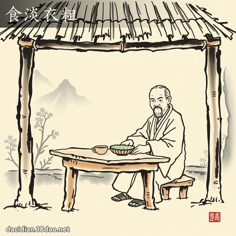 食淡衣粗 配图