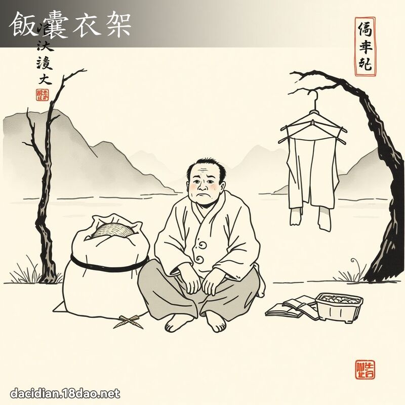 饭囊衣架 配图