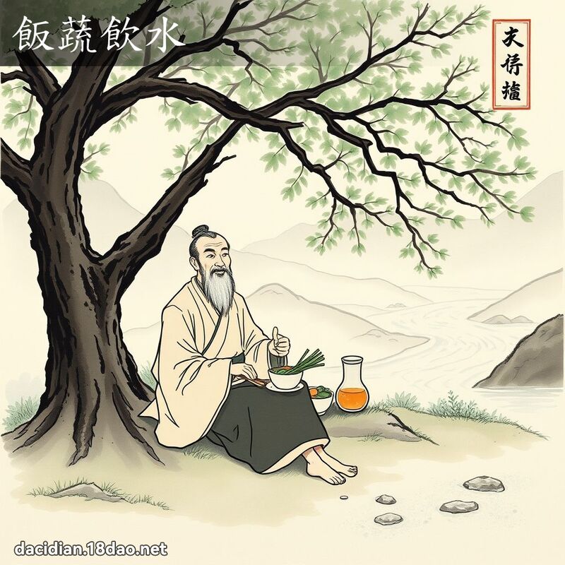 饭蔬饮水 配图
