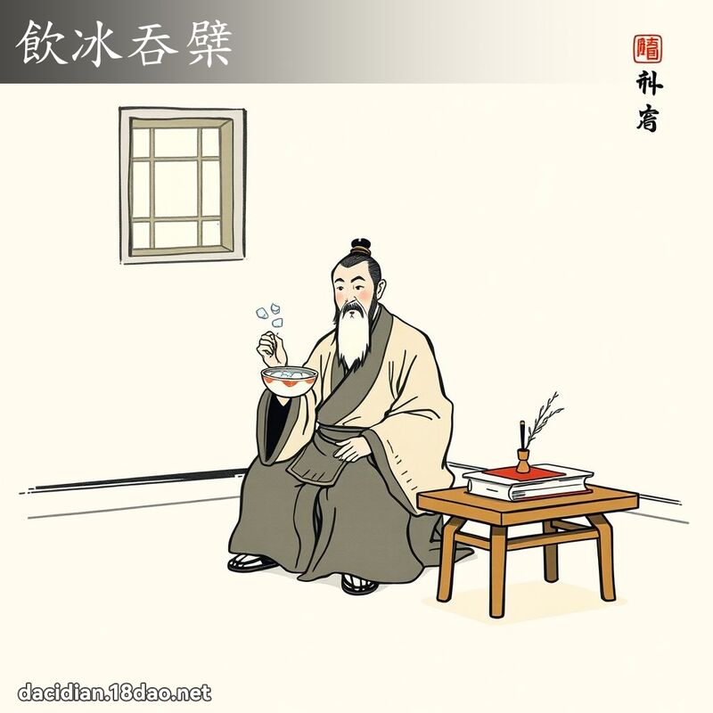 饮冰吞檗 配图