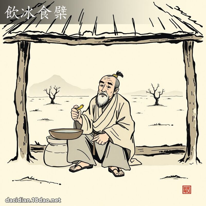 饮冰食檗 配图