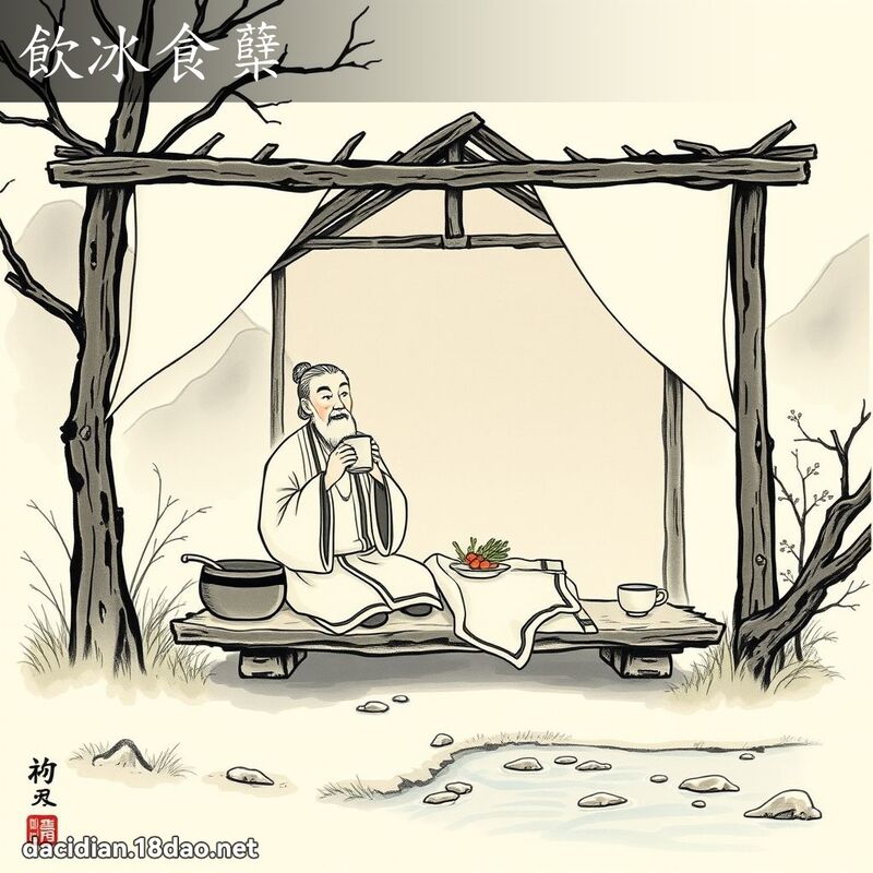 饮冰食蘖 配图
