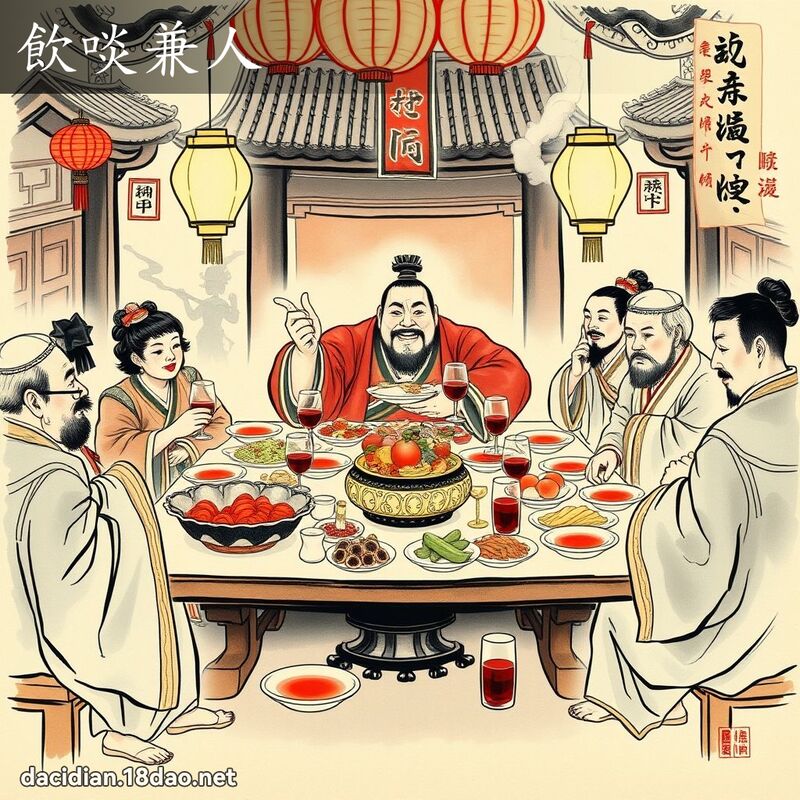 饮啖兼人 配图