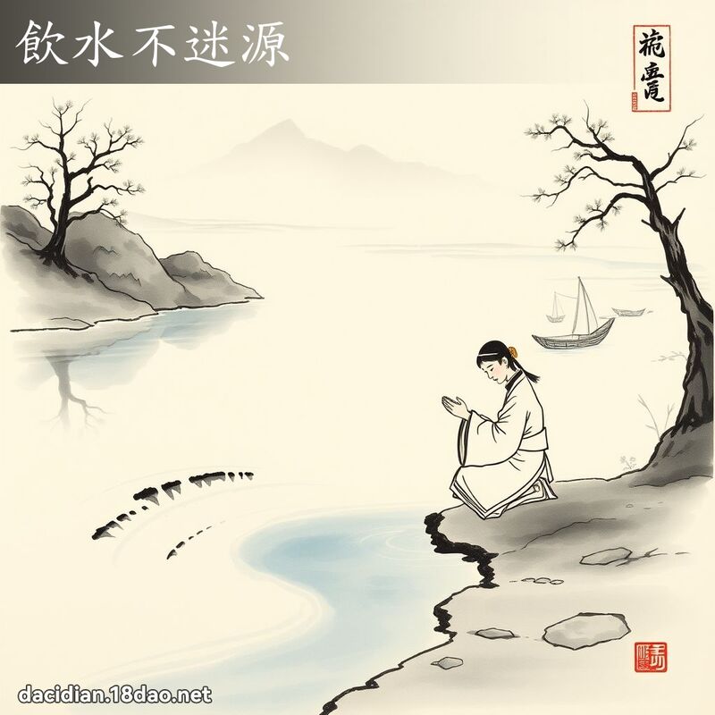 饮水不迷源 配图