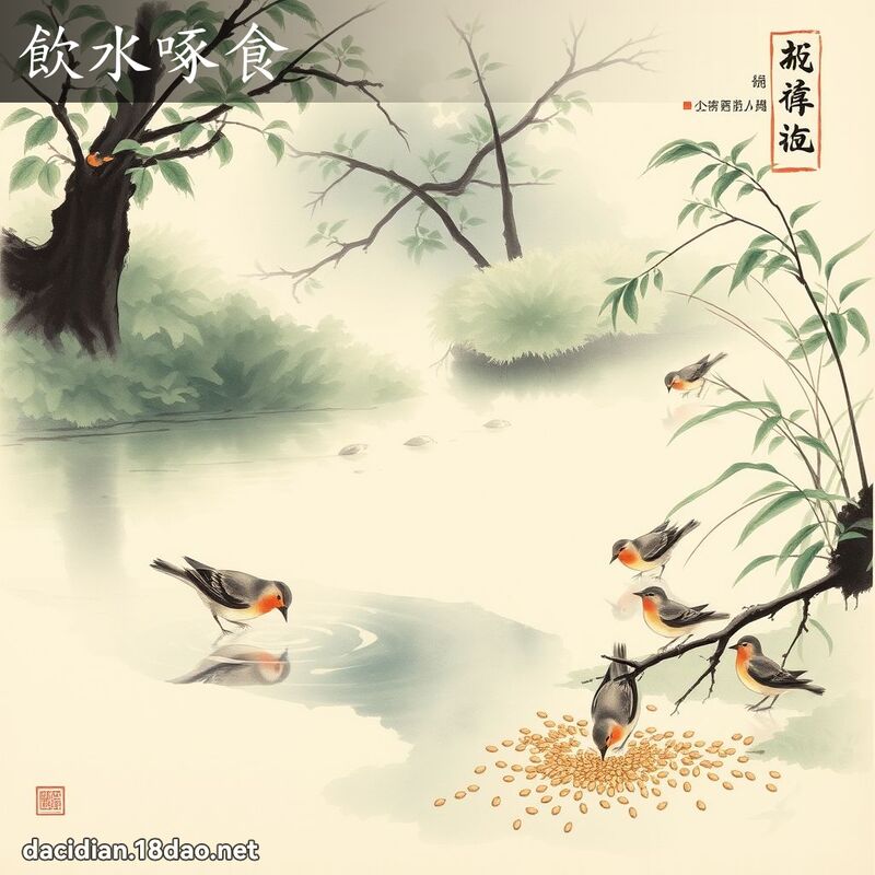 饮水啄食 配图