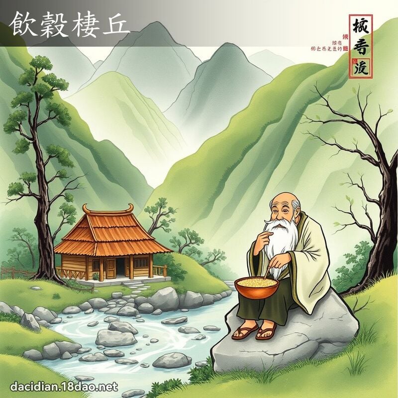 饮谷棲丘 配图