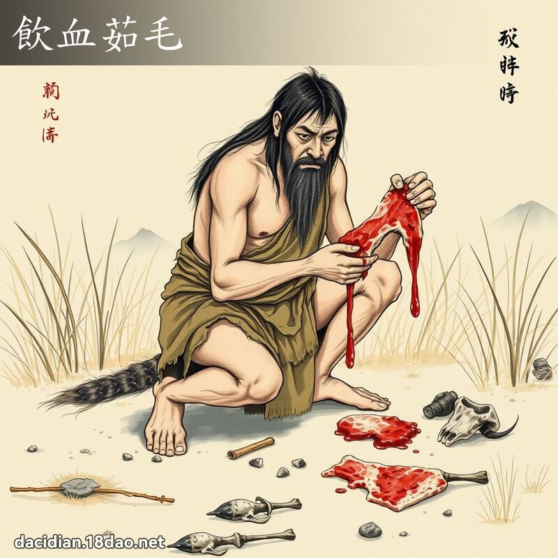 饮血茹毛 配图