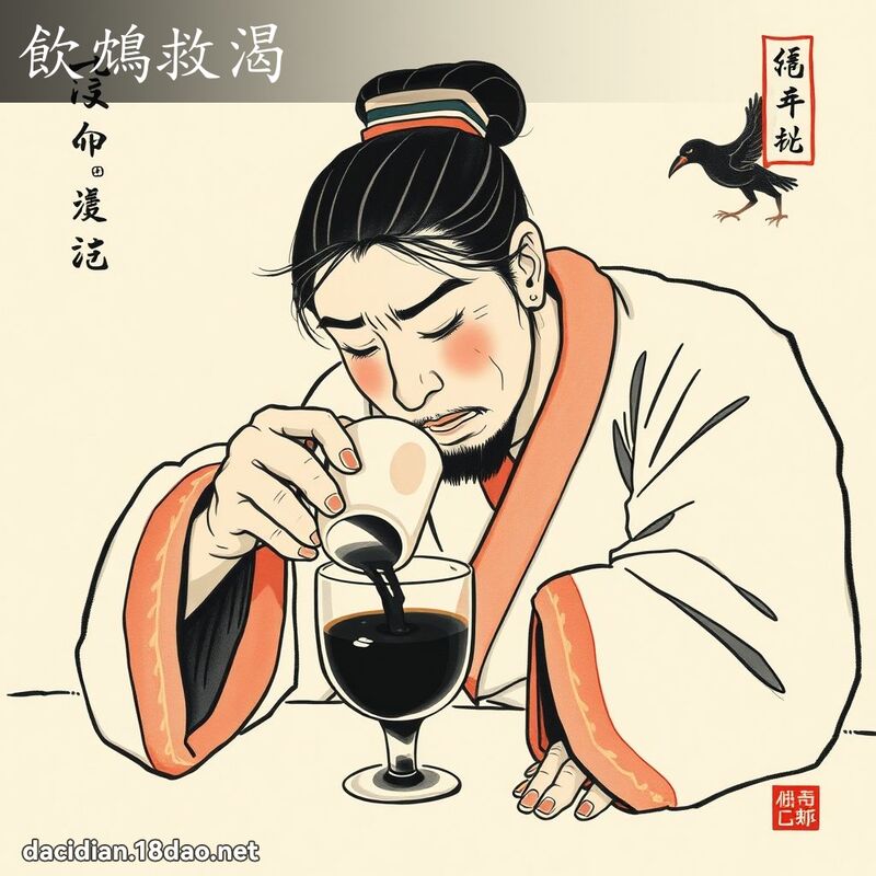 饮鴆救渴 配图