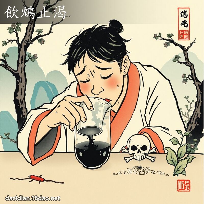 饮鴆止渴 配图