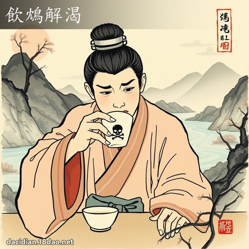 饮鴆解渴 配图