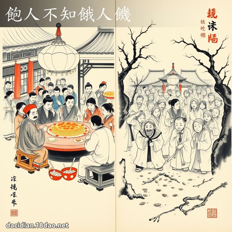 饱人不知饿人饥 配图